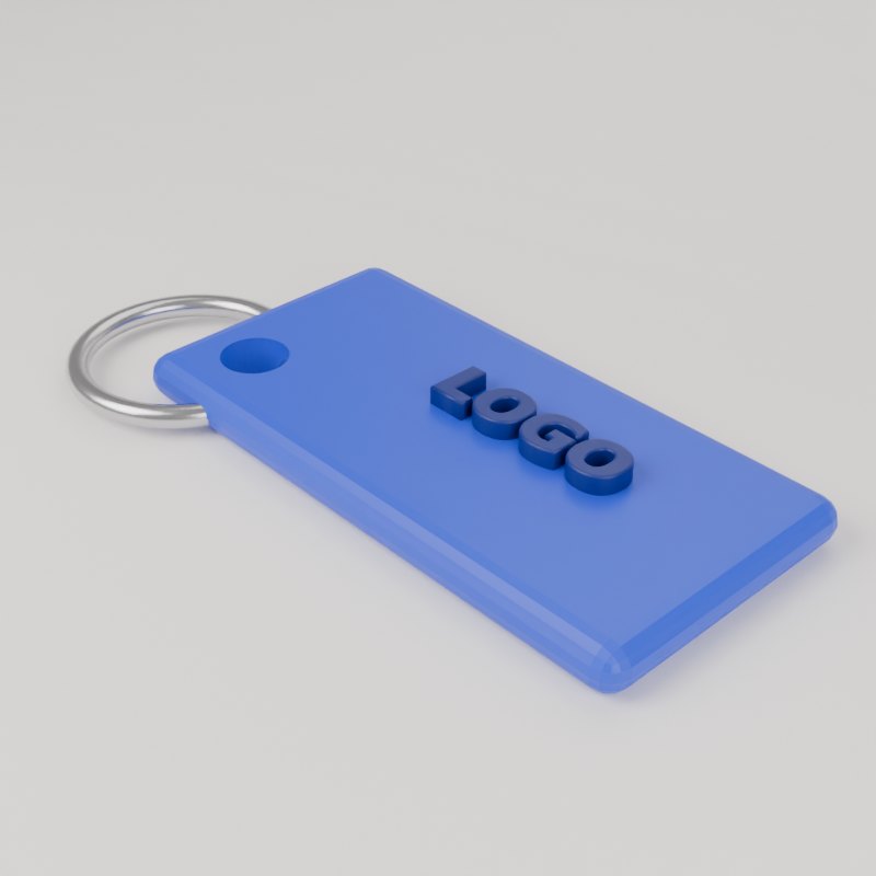 Chaveiro com logo da empresa impresso em 3D