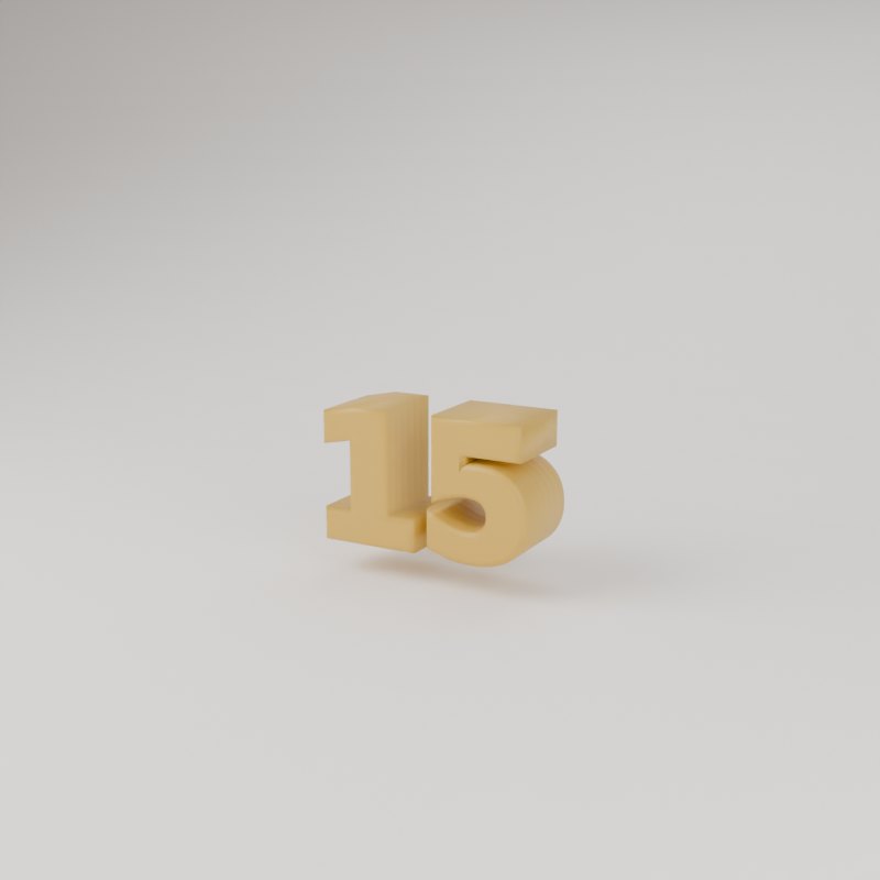Topo de bolo com número e nome impresso em 3D